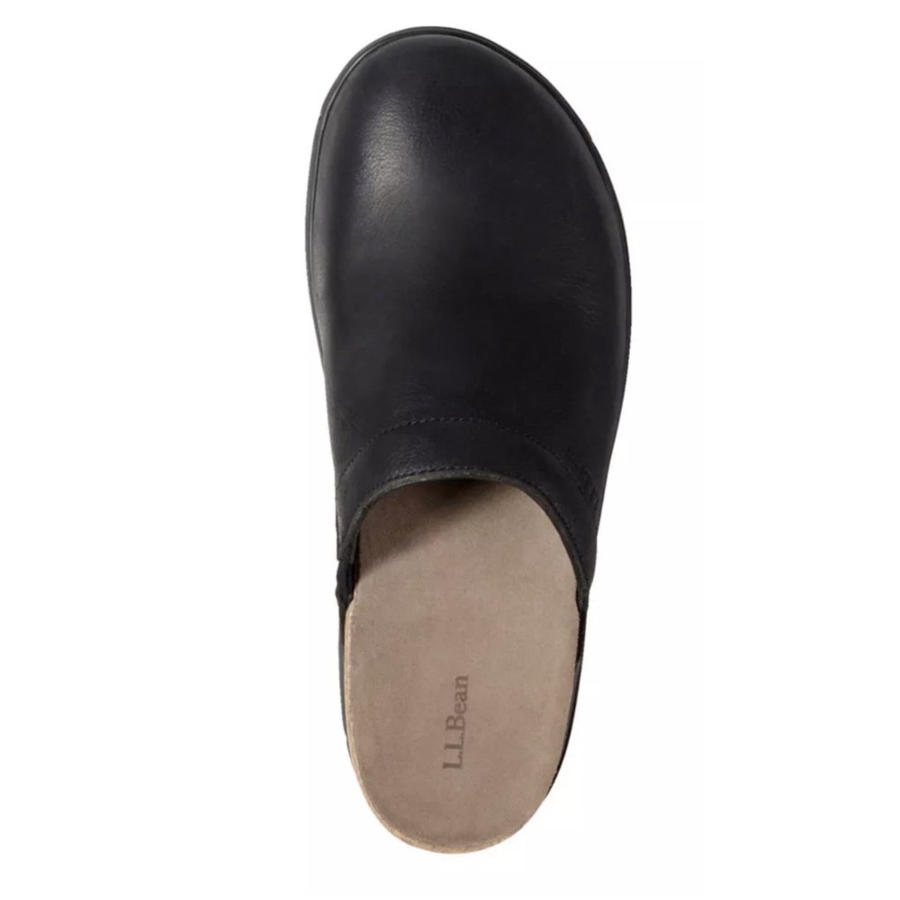 L.L. Bean Go Anywhere Black Leather Clogs Women's Size 10 New
